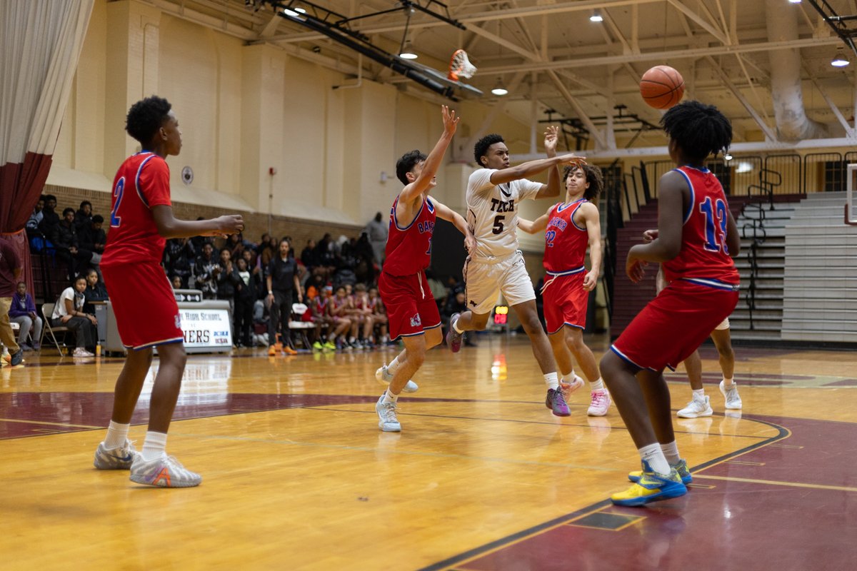 Basketball player going up for a layup